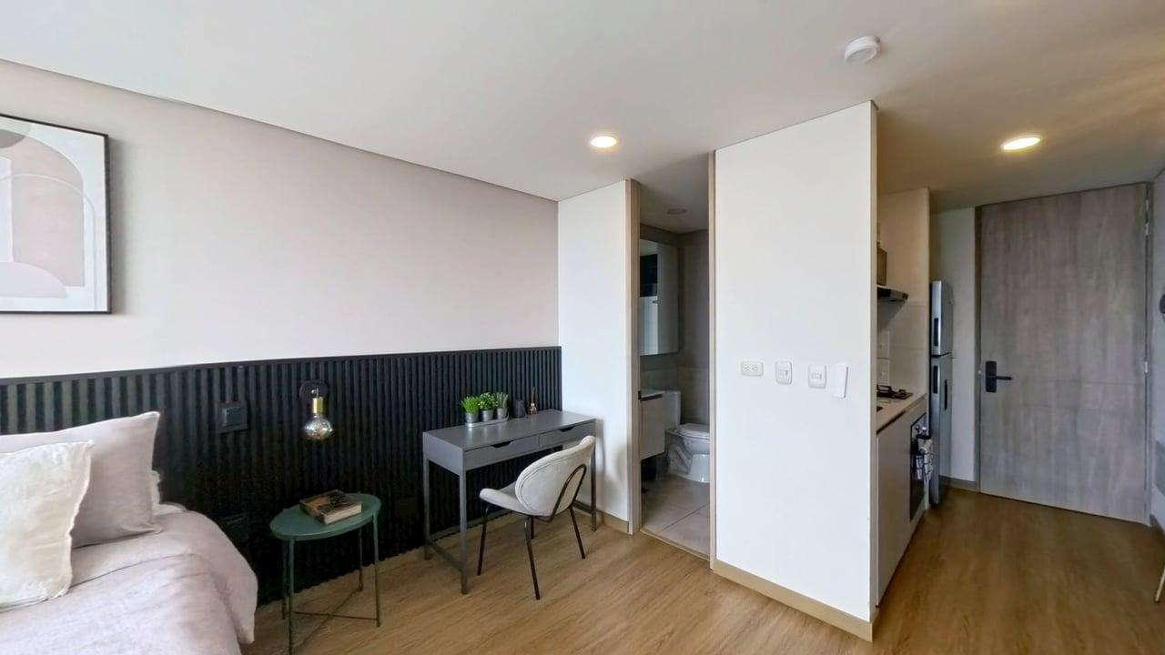 Apartamento de 1 alcoba en venta en Los Alcazares, Bogotá, 25 m² · foto 3 de 24